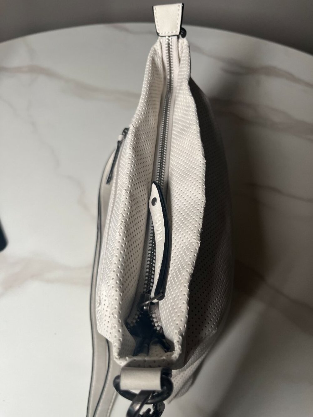 SURI FREY White Perforated Crossbody Bag - Picture 7 of 13